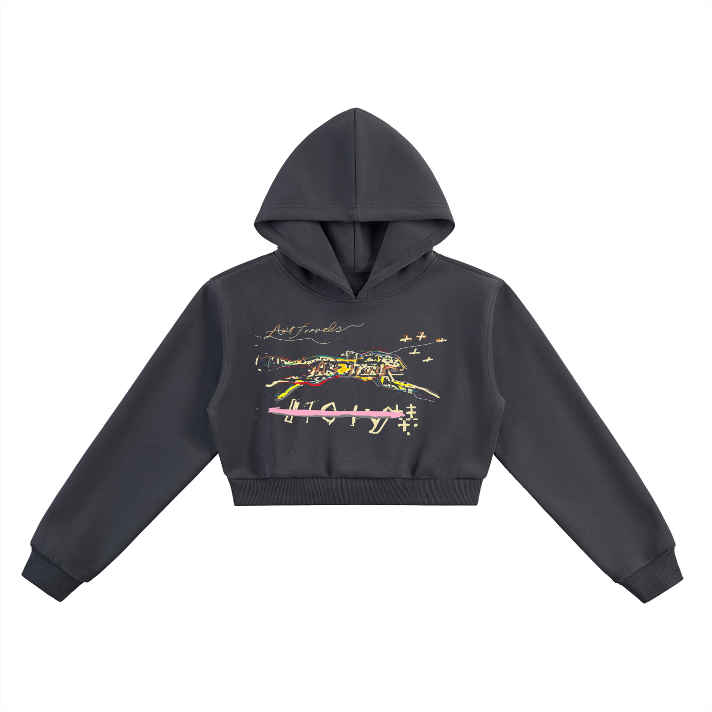 Womens Cheetah Cropped Hoodie - The Art Frauds