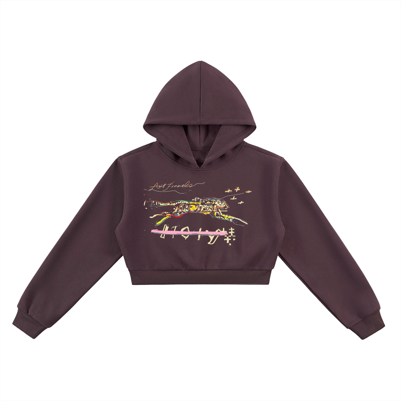 Womens Cheetah Cropped Hoodie - The Art Frauds