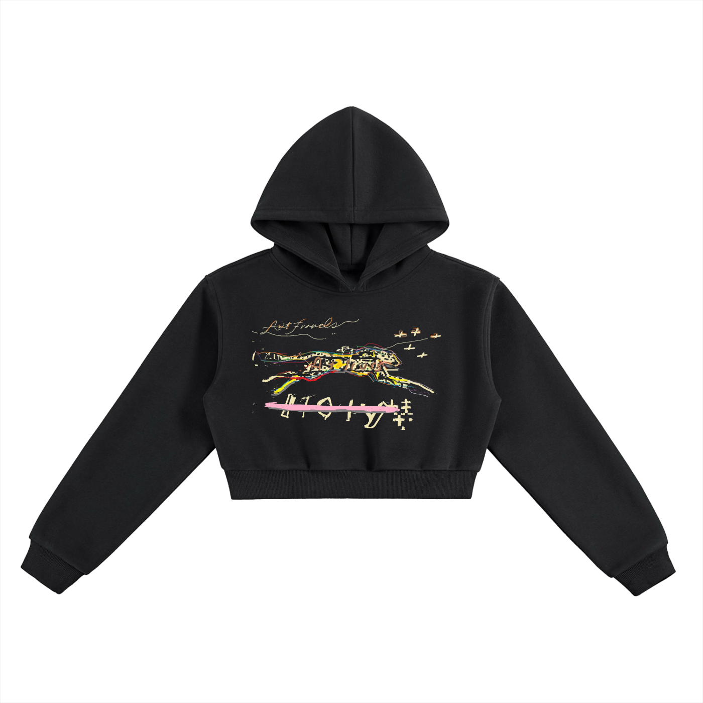 Womens Cheetah Cropped Hoodie - The Art Frauds