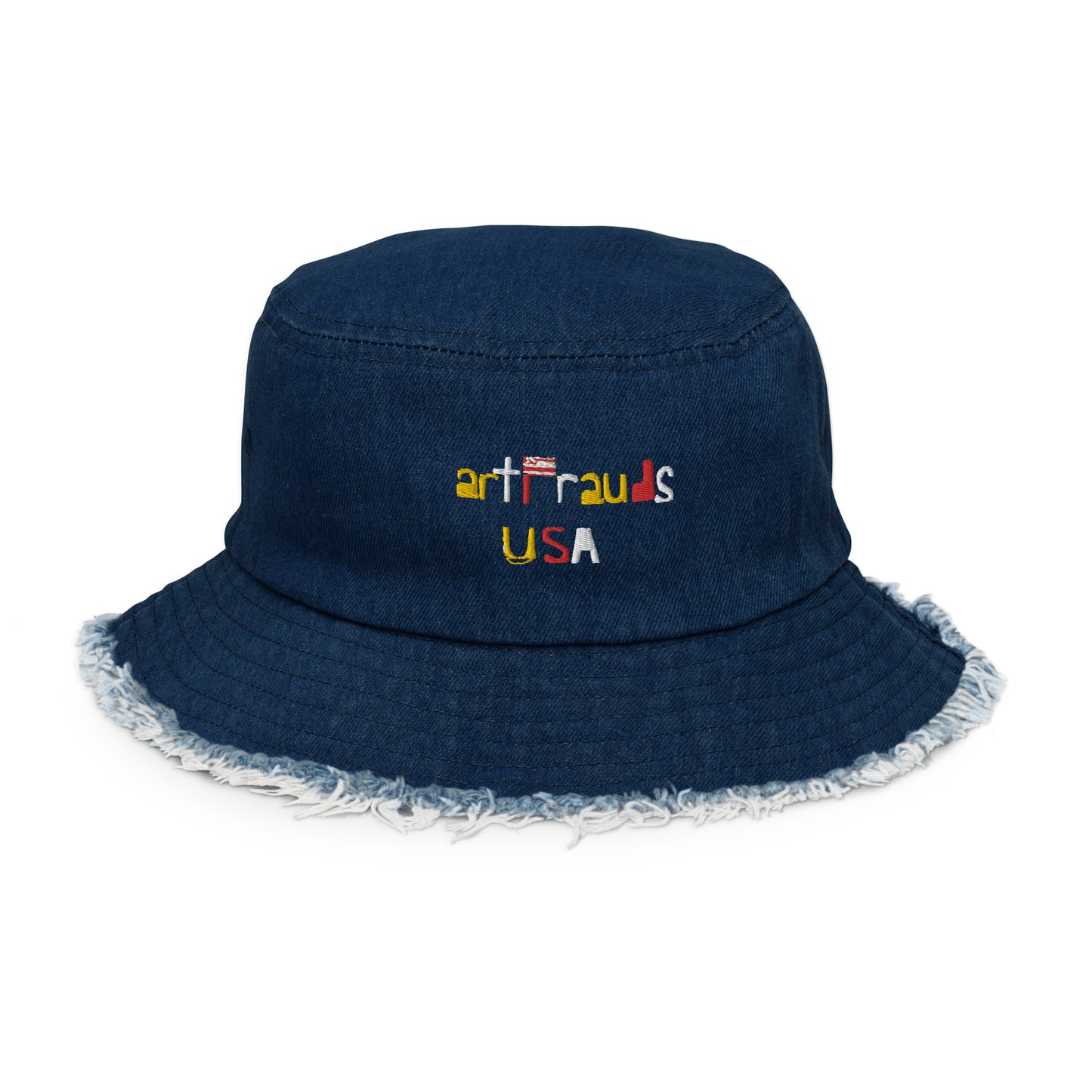 TAF Distressed denim bucket hat