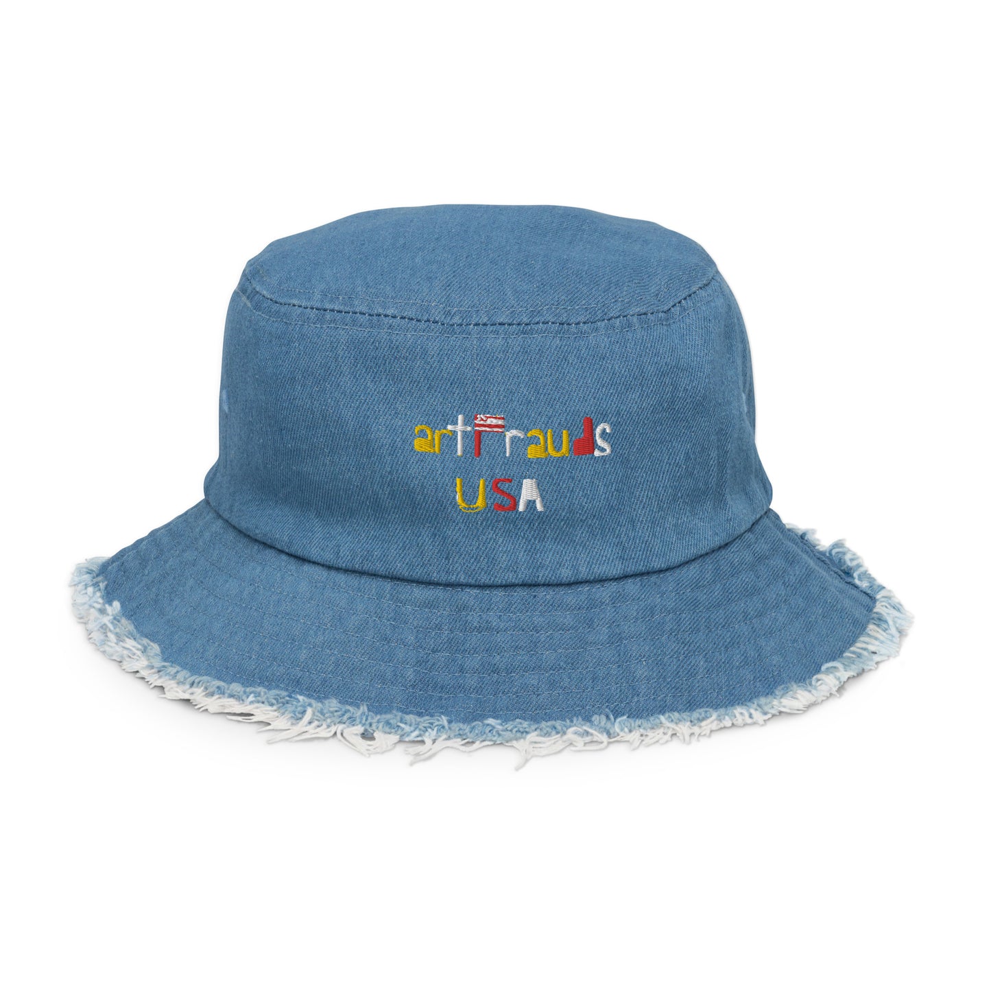 TAF Distressed denim bucket hat