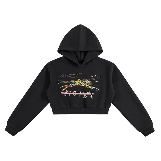 Womens Cheetah Cropped Hoodie - The Art Frauds
