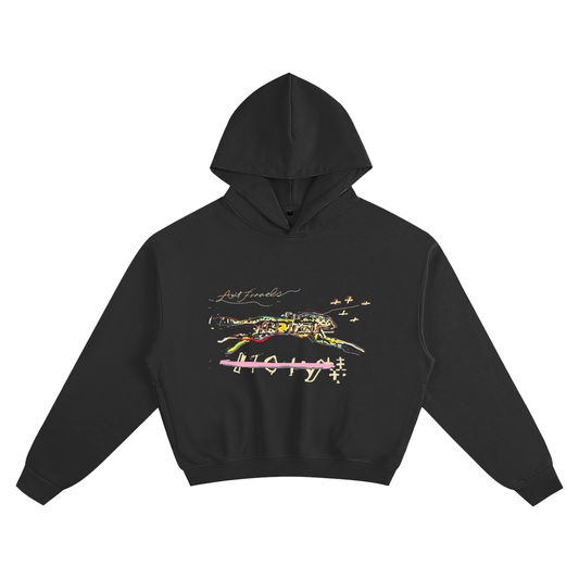 Cheetah Cropped Hoodie - The Art Frauds